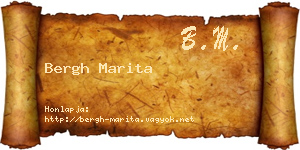 Bergh Marita névjegykártya